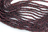 Natural Garnet Beads Full Strands-15.5 inches-2mm- Nice Size Hole- Diamond Cutting, High Facets-Nice and Sparkly-Faceted Round