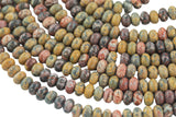 Natural Leopard Skin Jasper- High Quality in Roundel, 6mm, 8mm- Full 15.5 Inch Strand-Full Strand 15.5 inch Strand Smooth Gemstone Beads