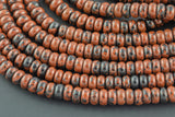 Natural Mahogany Jasper - High Quality in Roundel, 6mm, 8mm- Full 15.5 Inch Strand-15.5 inch Strand Smooth Gemstone Beads