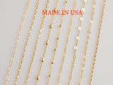 14K Gold Filled Bracelet - Made in USA - Permanent Jewelry with Clasp - High Quality Gold Filled Jewelry - WATERPROOF - Manufactured in USA
