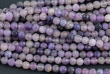 Natural Lepidolite Full Strands-15.5 inches-5mm- Nice Size Hole- Diamond Cutting, High Facets- Nice and Sparkly- Faceted Round