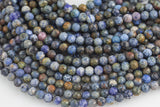 Natural Dumortierite Full Strands-15.5 inches-5mm- Nice Size Hole- Diamond Cutting, High Facets- Nice and Sparkly- Faceted Round