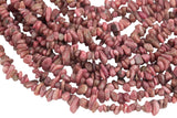 30"-32" Natural Rhodonite Chips Beads 6mm - 8mm - 32 inch Strand Gemstone Beads