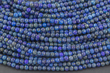 Natural Lapis 3.5mm - Diamond Cutting, High Facets - Nice and Sparkly - Faceted Round - 1 strand 15.5 inches