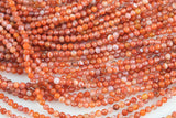 Natural Boswana Agate Beads Full Strands-15.5 inches 2.5-3mm- Nice Size Hole- Diamond Cutting High Facets- Nice and Sparkly- Faceted Round