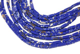 Blue Sea Sediment Jasper rectangular tube tubular beads 15.5" 4x13mm