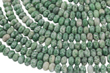 Natural Green Dalmatian Jasper - High Quality in Roundel, 6mm, 8mm- Full 15.5 Inch Strand-Full Strand 15.5 inch Smooth Gemstone Beads