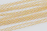 14k Gold Filled Chain - 1.3mm*2.0mm Round Cable Chain - Thin Chain - Delicate Chain - Gold Chain-- Round Chain Permanent Jewelry Chain