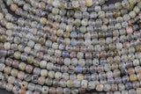 Natural Labradorite Faceted Cube Beads Size 4-5mm 15.5" Strand