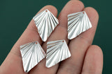 Silver Plated Brass Earrings-Earring copper accessories-Earring pendant-charms-Earring connector-Triangle Shaped earrings-cgj244-20x25mm
