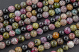 Natural Watermelon Tourmaline High Quality in Round, 4mm, 6mm, 8mm, 10mm AAA Quality Smooth Gemstone Beads