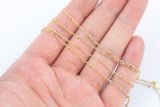 14k Gold Plated Satellite Chains - Tarnish Resistant Satellite Chain - Sold by the yard