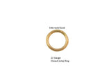 14Kt Solid Spring 22 gauge Closed Jump Ring-Closed- USA made
