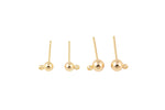 Gold Filled Coin Ball Stud Finding - 14/20 Gold Filled- USA Product- 4mm or 5mm 1 pair per order