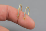 2 pc 18k CZ Earring hook Ear wire Finding - 20mm