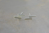 Tiny Lightning Studs Earrings, Gold, Silver- Sterling Silver- Gold Filled- USA made- Wholesale- 2 pcs per order