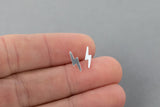 Tiny Lightning Studs Earrings, Gold, Silver- Sterling Silver- Gold Filled- USA made- Wholesale- 2 pcs per order