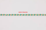 Dainty Multi color Enamel Rolo Cable Paperclip Chain by Yard, Link Cable Thick Elongate Chain, Wholesale bulk Roll Chain Jewelry