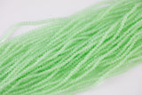 3mm Crystal Rondelle -2 or 5 or 10 STRANDS- Extra Fine-14 inches long about 100+ Beads - Green Opal