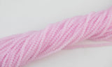 3mm Crystal Rondelle -2 or 5 or 10 STRANDS- Extra Fine-14 inches long about 100+ Beads - Pink Opal