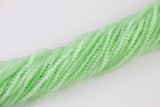 3mm Crystal Rondelle -2 or 5 or 10 STRANDS- Extra Fine-14 inches long about 100+ Beads - Green Opal