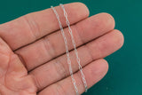 Sterling Silver Chain Paperclip Chain 1.8mm 925 SS Made in USA by the Foot 925ss #31