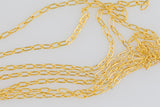 Gold Filled Cable Flat Paperclip Oval Dainty Chain 1.3mm , Wholesale, USA Made, Chain by foot Permanent Jewelry Chain