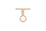1 set per order -9mm 14K Gold Colored Toggle Clasp for Bracelet Necklace Jewelry Making Supply