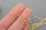 Gold Filled Italian 2mm, Italian 3 to 1 links, Wholesale, USA Made, Chain by foot Permanent Jewelry Chain