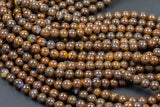 Natural Australian Yowah Matrix Boulder Opal Beads 4mm 6mm 8mm 10mm 12mm 15.5" Strand