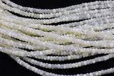 Gorgeous Mother of Pearl, High Quality in Roundels-2x4mm- Full 16 inch strand-