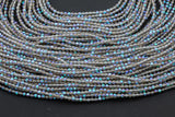 2mm or 3mm Crystal Round -2 or 5 or 10 STRANDS- Extra Fine-14 inches long about 100+ Beads - Mystic Purple Half