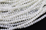 Gorgeous Mother of Pearl, High Quality in Irregular Roundels-4mm and 6mm- Full 16 inch strand-