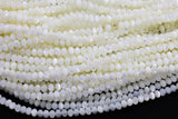 Gorgeous Mother of Pearl, High Quality in Irregular Roundels-4mm and 6mm- Full 16 inch strand-
