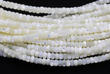 Gorgeous Mother of Pearl, High Quality in Roundels-2x4mm- Full 16 inch strand-