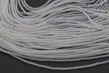 2mm or 3mm Crystal Round -2 or 5 or 10 STRANDS- Extra Fine-14 inches long about 100+ Beads - Mystic Clear
