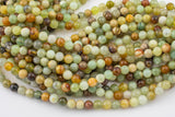 Natural Flower Jade Beads High Quality in Smooth Round 12mm- Full 15.5 Inch Strand Gemstone Beads