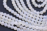 Natural Moonstone Beads 3mm 4mm 5mm 6mm 7mm 8mm Rainbow Moonstone Smooth Round 15.5" - 16" full strands Some Blue Flash Good Quality
