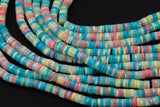 AAA Multi Color Mother of Pearl 4mm 6mm 8mm Heishi Beads 15.5" Strand Shell Beads