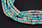 AAA Multi Color Mother of Pearl 4mm 6mm 8mm Heishi Beads 15.5" Strand Shell Beads