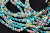 AAA Multi Color Mother of Pearl 4mm 6mm 8mm Heishi Beads 15.5" Strand Shell Beads