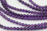 Natural AA AMETHYST Gemstone Beads Round - Medium Dark Color AAA Quality Smooth Gemstone Beads
