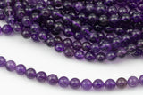 Natural AA AMETHYST Gemstone Beads Round - Medium Dark Color AAA Quality Smooth Gemstone Beads