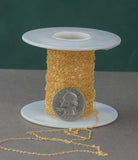 1.3mm -1.5mm Gold-filled Chain by the foot or 10 feet-- Flat Chain Permanent Jewelry Chain