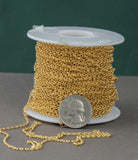 Gold Filled Rolo 2mm, Wholesale, USA Made, Chain by foot Permanent Jewelry Chain