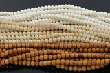 Natural Ox Bone Beads, semi round, 8mm,10mm,12mm plus 3 colors. Gemstone Beads