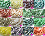 8mm Crystal 64 colors Rondelle Huge Selection First Section - 1 to 5 Strands