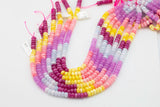 Multi-color Jade Rondelle Beads Smooth Rondelle Beads Size 5x8mm 15.5'' Strand Multicolor Pinks