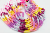 Multi-color Jade Rondelle Beads Smooth Rondelle Beads Size 5x8mm 15.5'' Strand Multicolor Pinks