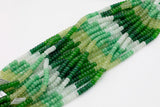 Multi-color Jade Rondelle Beads Smooth Rondelle Beads Size 5x8mm 15.5'' Strand Multicolor Greens